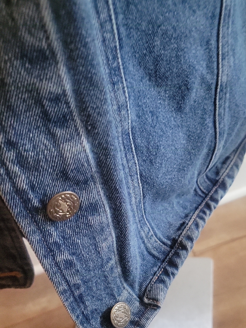 NORDSTROM Dark Blue Denim Button-Front Vest - Picture 4 of 6